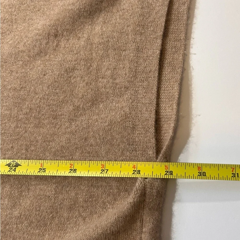 Eileen Fisher Cashmere Turtleneck Poncho Sweater XL Oatmeal Tunic - Picture 7 of 8